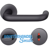 FSB Dr�ckergarnitur 12 1070 ASL auf Rosette WC, schwarz matt