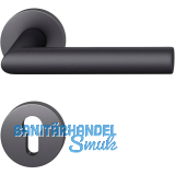 FSB Feuerschutz Dr�ckergarnitur 76 1076 AGL DIN PZ, Aluminium schwarz matt