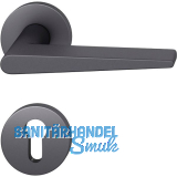 FSB Dr�ckergarnitur 12 1005 ASL auf Rosette PZ, Aluminium schwarz matt