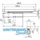 GEZE T�rschlie�er TS 5000E, EN 2-6, 1-flg. Gleitschiene, silber