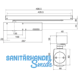 GEZE T�rschlie�er TS 5000 L-E, EN 2-6, 1-flg. Gleitschiene, silber