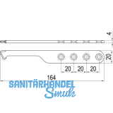 IMH-ABS Mitnehmerhaken SF, 164 x 20 x 4 mm, universal, DIN, schwarz verzinkt