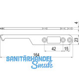 IMH-ABS Mitnehmerhaken SF, 164 x 23 x 4 mm, universal, DIN, schwarz verzinkt