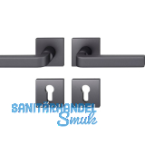 FSB Dr�ckergarnitur 12 1004 ASL auf Rosette PZ, Aluminium schwarz matt