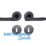 FSB Dr�ckergarnitur 12 1106 ASL auf Rosette BB, Aluminium schwarz matt