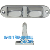 T�rhalter 1083 mit verstellbarer Druckkugel, Wandab. 70mm,Alu/Stahl silber lack.