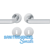 FSB Dr�ckergarnitur 12 1242 ASL auf Rosette BB, Edelstahl matt