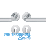 FSB Dr�ckergarnitur 12 1242 ASL auf Rosette PZ, Edelstahl matt