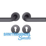 FSB Dr�ckergarnitur 12 1242 ASL auf Rosette PZ, Aluminium schwarz matt