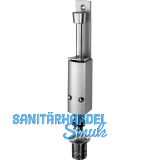 T�rfeststeller 1242 mit Bodenb�chse Hub 60 mm, Alu silber lackiert / Edelstahl