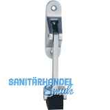 T�rfeststeller 1060 mit Hebel, Aluminium silber lackiert, Gummi schwarz