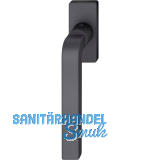 FSB Fenstergriff 34 1004 eckige Rosette, Aluminium schwarz matt