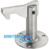 Torhalter 1311 mit Haltewinkel f�r Wand- und Bodenmontage, Stahl silber lackiert