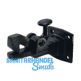 Torhalter 1308 mit Fanghaken f�r Wandmontage, Temperguss schwarz lackiert