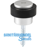 GRUNDMANN Bodent�rpuffer � 48 mm, H�he 38 mm, Gummiring, silber eloxiert