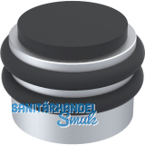 KWS Boden- und Wandt�rpuffer 2053, Gummi schwarz � 42 mm, Alu silber eloxiert