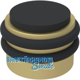 KWS Boden- und Wandt�rpuffer 2053,Gummi schwarz �42mm,Alu messingf�rbig eloxiert