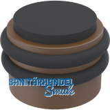 KWS Boden- und Wandt�rpuffer 2053,Gummi schwarz �42mm, Alu dunkelbraun eloxiert