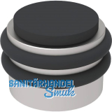 KWS Boden- und Wandt�rpuffer 2053, Gummi schwarz � 42 mm, Edelstahl matt