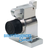 Torhalter 1051 mit Fanghaken und Puffer, Bodenmontage, Alu silber lackiert