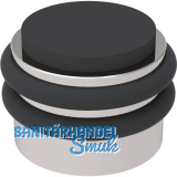 KWS Boden- und Wandt�rpuffer 2053, Gummi schwarz � 42 mm, Edelstahl poliert