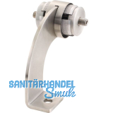 KWS Mittelst�tze WS gebogen 90�, Rundrohr, f. Au�en � 35mm,rechts,Edelstahl matt