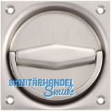 Klappringmuschelgriff KWS 5017, 90 x 90 mm, VK 8 mm, Stiftteil, silber eloxiert