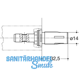 HEWI Befestigungszubeh�r BA 5.2 gerade - TS 40 - 50mm, Stahl verzinkt