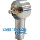 KWS Endst�tze RS - gerade Rundrohr, f�r Holzrohr, 40mm, Edelstahl