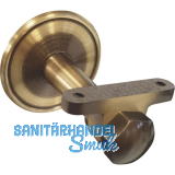 Handlauftr�ger mit Winkel, Rosetten � 70 mm, Wandabstand 65 mm,Messing patiniert