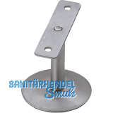 Handlauftr�ger flach, Rosetten � 60 mm, Wandabstand 58 mm, Edelstahl