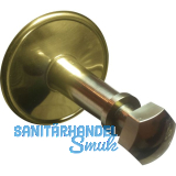 Handlauftr�ger zum Klemmen, Rosetten � 70 mm,Wandabstand 60 mm,Messing poliert