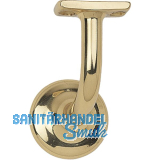 Handlauftr�ger mit Winkel Wandabstand 60 mm, Messing poliert