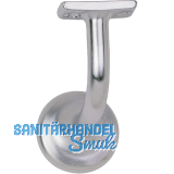 Handlauftr�ger mit Winkel Wandabstand 60 mm, Messing verchromt matt