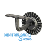 Handlauftr�ger mit Winkel, Wandabstand 90, schwarz lackiert, patiniert