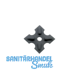 Zierrosette (Pfettenscheibe) 80x80x4 mm, Bohr-� 13 mm,Stahl schwarz pulverbesch.