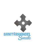 Zierrosette (Pfettenscheibe) 70x70x4mm, Bohr-� 17 mm, Stahl schwarz pulverbesch.