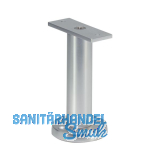 Trennwandst�tze gerade Auflage, Bodenabstand 100mm, Edelstahl matt