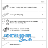 HAWA Junior 100/Z Beschlagset Holz 1 Fangstopper Standard