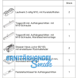 HAWA Junior 100/B-Pocket Beschlagset Holz 2 Fangstopper Standard