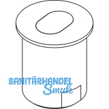 Bodenh�lsen mit Deckel, Stahl verchromt