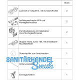 HAWA Junior 160/GP Beschlagset Glas ESG/VSG 8-12 mm ohne Laufschiene