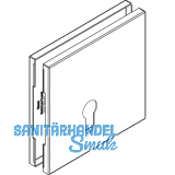 HAWA Toplock Abdeckkappenset eckig Profilzylinder Kunststoff Edelstahl-Effekt
