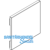 HAWA Toplock Abdeckkappe blind eckig f�r Gegenkasten Kunststoff verchromt matt