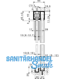 HAWA Junior 80/GP Laufschienenset Festverglasung L=6000 mm Edelstahl-Effekt