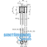 HAWA Junior 120/GP Laufschienenset Festverglasung L=6000 mm silber eloxiert