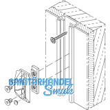 HAWA Zentrierteil Ganzglasschiebet�ren zu Wandanschlussprofil schwarz
