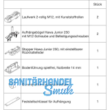 HAWA-Junior 250/A Beschlagset Holz ohne Laufschiene