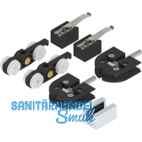 SOLIDO 100 Beschlagset Glas Punktbefestigung 8-10,76 mm F�hrung silber eloxiert