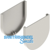 SOLIDO 100 Abdeckkappen-Set Glas Punktbefestigung rund Edelstahl-Effekt